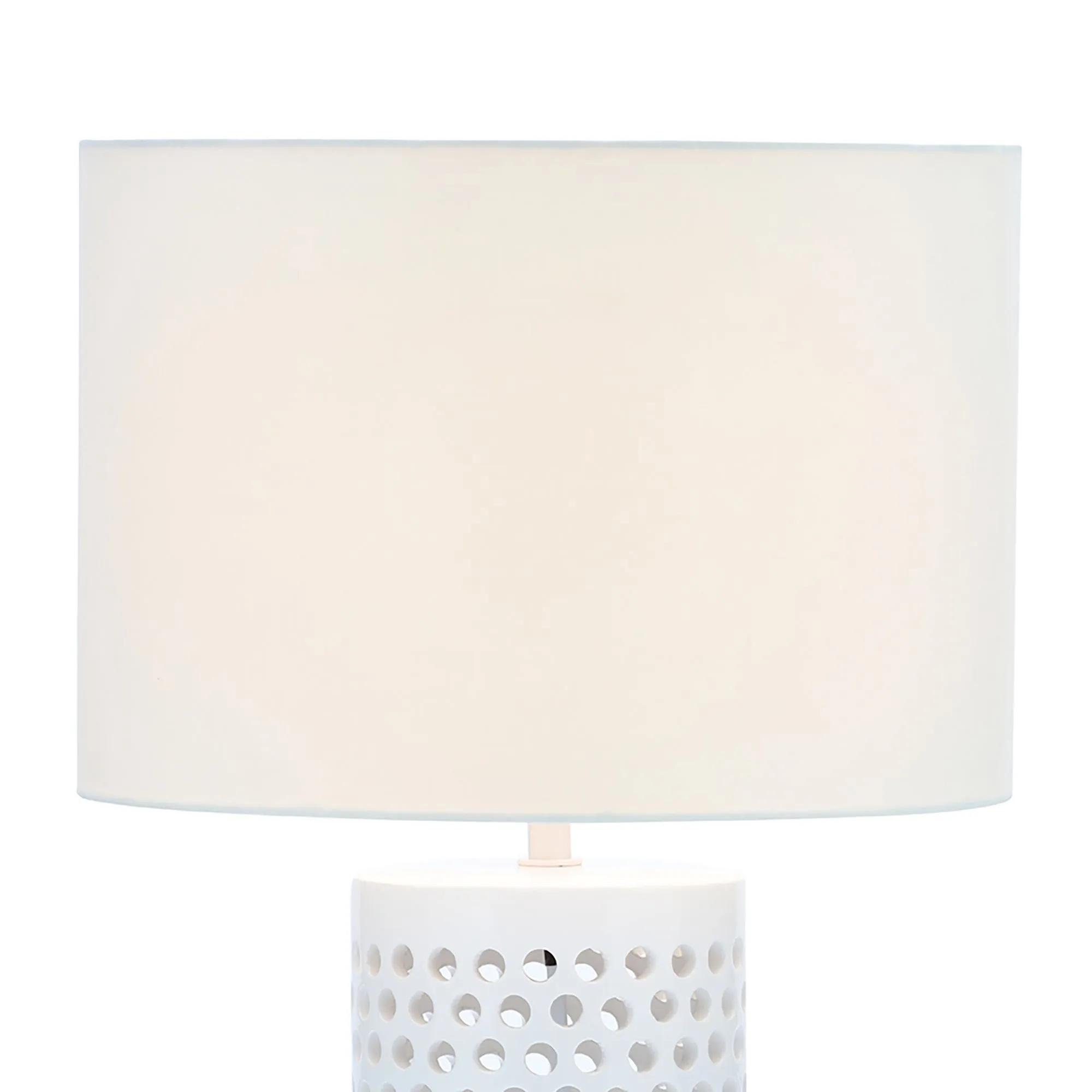Inlight Helike Ceramic White Cylinder Table light