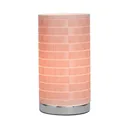 Inlight Hektor Polished Pink Woven effect LED Cylinder Table lamp