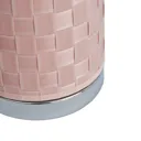 Inlight Hektor Polished Pink Woven effect LED Cylinder Table lamp