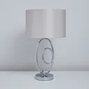 Inlight Hercule Spiral Polished Silver effect LED Table lamp