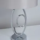 Inlight Hercule Spiral Polished Silver effect LED Table lamp