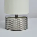 Inlight Hebe Polished Silver effect LED Cylinder Table lamp, Set of 2