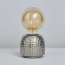 Inlight Hidal Embossed Chrome effect LED Cylinder Table lamp