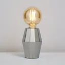 Inlight Bennu Geometric Polished Silver effect LED Table lamp