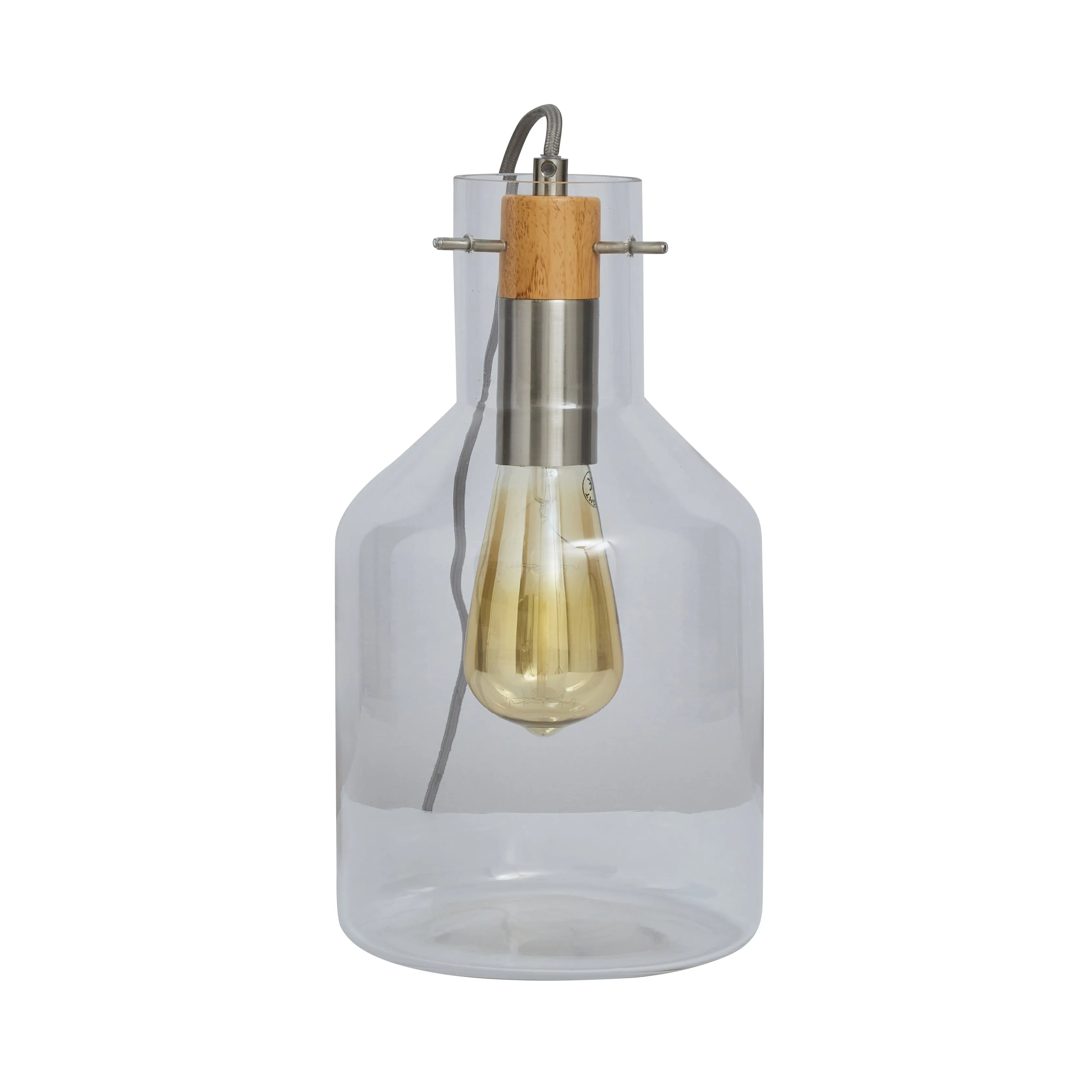 Inlight Alpho Clear Smokey tinted effect LED Cylinder Table lamp