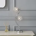 The Lighting Edit Ida Crystal spiral Chrome effect LED Table lamp