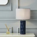 Maja Geometric Navy LED Cylinder Table lamp