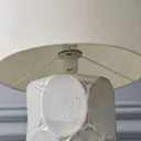Mona Scalloped Ivory LED Cylinder Table lamp
