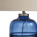 Piazza Blue Smoky tinted effect LED Cylinder Table lamp