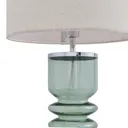 Mimi Ribbed Green LED Table lamp
