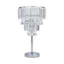 The Lighting Edit Schorr Crystal Polished Chrome effect LED Round Table lamp