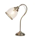 The Lighting Edit Catio Brushed Antique brass effect LED Table lamp