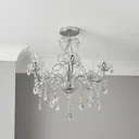 Intelli Chandelier Transparent Chrome effect 5 Lamp Bathroom Ceiling light