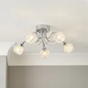 Axis Transparent Chrome effect 5 Lamp Bathroom Ceiling light