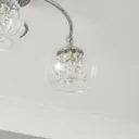 Roma Beaded Transparent Chrome effect 3 Lamp Ceiling light