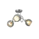 Elevate Chrome & smoked glass effect 3 Lamp Ceiling light