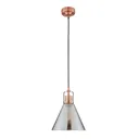 Dafyd Cone Antique copper effect Pendant ceiling light, (Dia)205mm