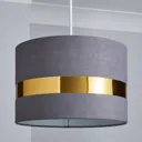 Inlight Koron Grey Metallic effect Velvet Lamp shade (D)300mm