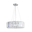 The Lighting Edit Hersh Crystal rod Chrome effect 3 Lamp Pendant ceiling light, (Dia)405mm