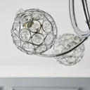 Ida Crystal Chrome effect 3 Lamp Medium Ceiling light