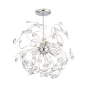 The Lighting Edit Tula Crystal spiral Chrome effect 4 Lamp Large Ceiling light