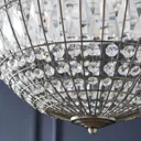 Tolli Crystal Matt Silver effect Pendant ceiling light, (Dia)440mm
