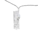 Inlight Plastic clip Battery-powered Warm white 10 LED Indoor String lights