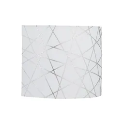 Carme Foil printed Silver & white Wired Wall light