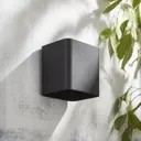 Zinc Pica Non-adjustable Matt Black Mains-powered LED Outdoor Up down Wall light 620lm (Dia)11cm