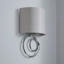 Hercule Swirl Chrome effect Wired Wall light