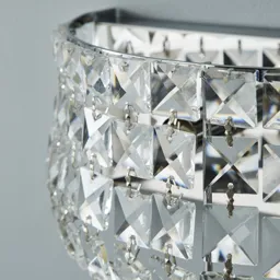 The Lighting Edit Shap Crystal Chrome effect Wired Wall light