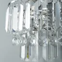 The Lighting Edit Schorr Crystal Chrome effect Wired Wall light