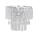 The Lighting Edit Schorr Crystal Chrome effect Wired Wall light