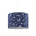 Glow Nera Printed Navy Moon & star Lamp shade (D)30cm