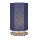 Glow Zia Blue LED Hexagonal Table lamp