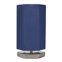 Glow Zia Blue LED Hexagonal Table lamp