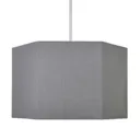 Glow Easy fit Grey Plain Lamp shade (D)33cm