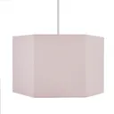 Glow Easy fit Pink Plain Lamp shade (D)33cm
