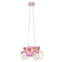 Glow Kiran Princess carriage Matt Pink Light pendant, (Dia)325mm