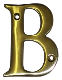 The House Nameplate Company Polished Brass House letter B, (H)100mm (W)65mm