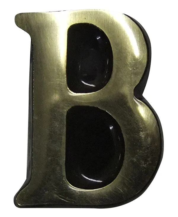 The House Nameplate Company Polished Brass Self-adhesive House letter B, (H)50mm (W)30mm
