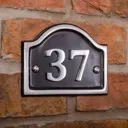 The House Nameplate Company Polished Aluminium House number 39, (H)115mm (W)115mm