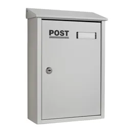 The House Nameplate Company White Steel Post box, (H)385mm (W)260mm