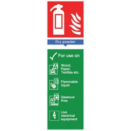 Fire hydrant dry powder Fire information sign, (H)280mm (W)85mm