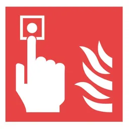 Fire alarm symbol Safety sign, (H)100mm (W)100mm