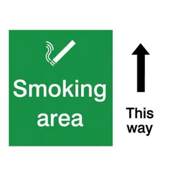 Smoking area Self-adhesive labels, (H)200mm (W)150mm