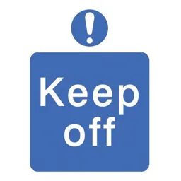 Keep off Self-adhesive labels, (H)200mm (W)150mm