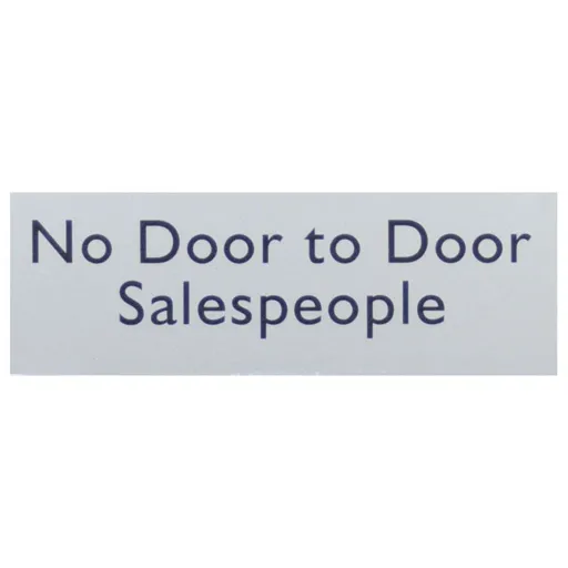No door to door sales people Self-adhesive labels, (H)50mm (W)150mm