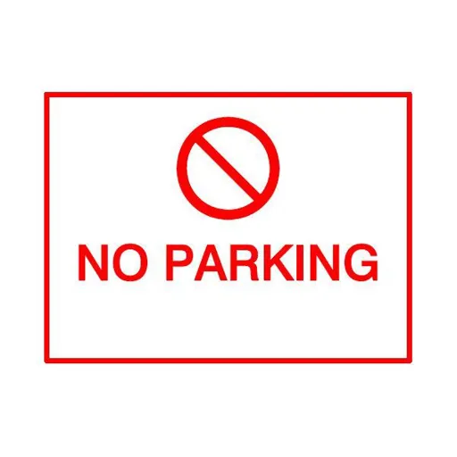 No parking Parking sign, (H)150mm (W)200mm