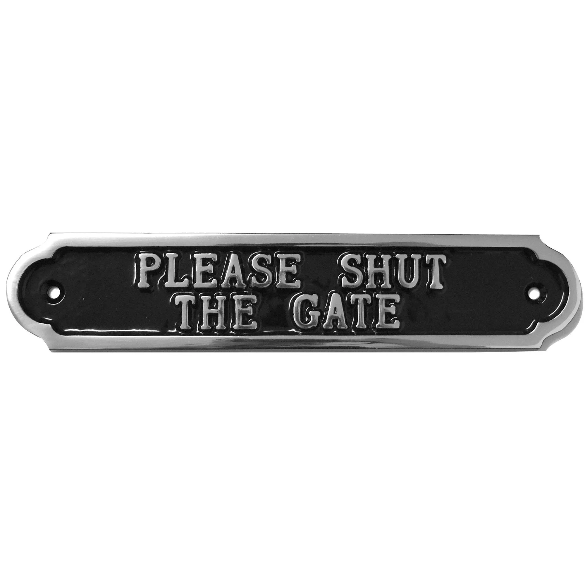 Please shut the gate Advisory sign, (H)50mm (W)240mm